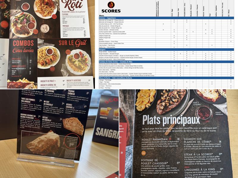 Restaurant Scores (Vimont) Menu