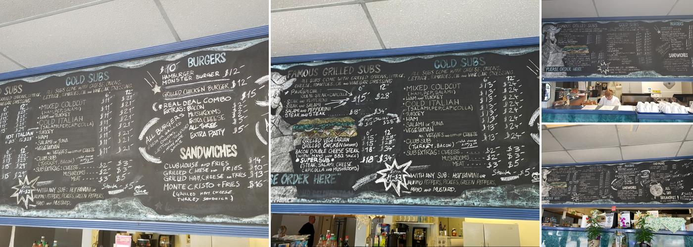 Paul's Sub Shop Menu