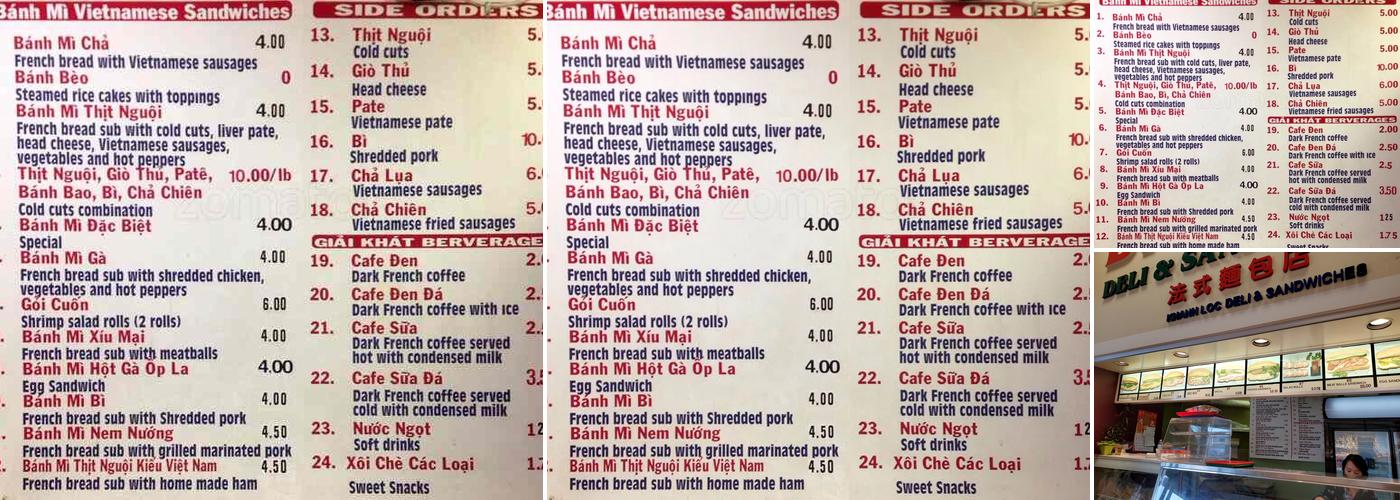 Ba Le Surrey Menu