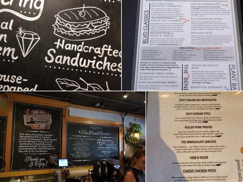 S'wich Cafe Menu