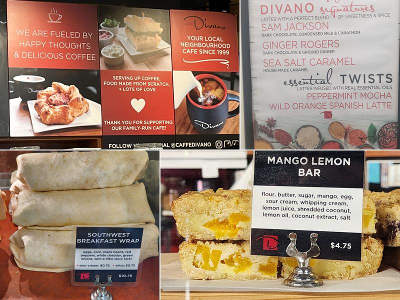 Caffé Divano Menu
