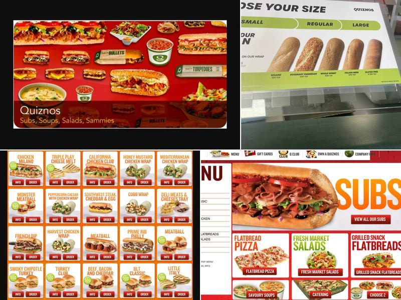 Quiznos Menu
