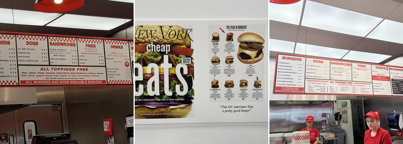 Five Guys Sheffield Valley Menu