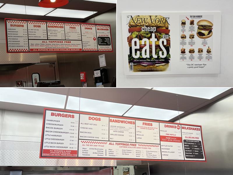 Five Guys Sheffield Valley Menu