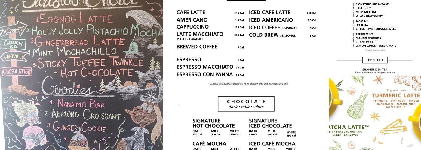 Blenz Coffee Menu