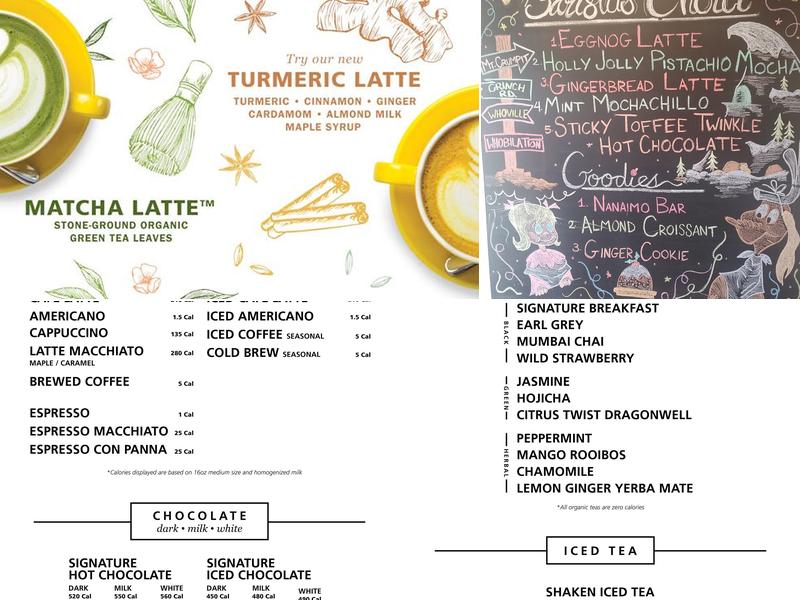 Blenz Coffee Menu