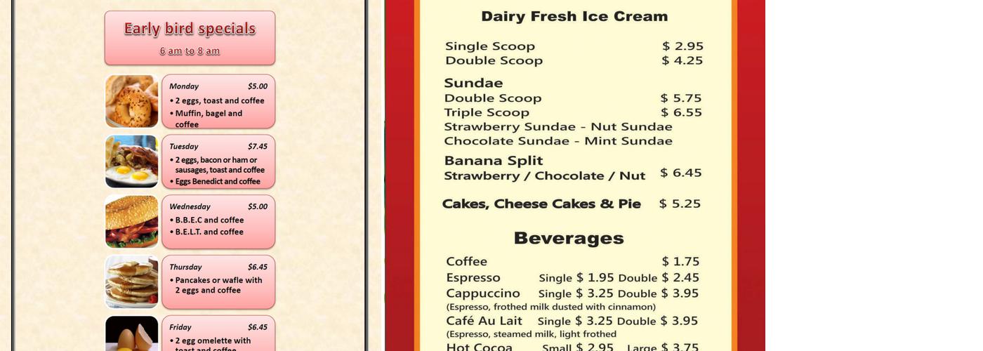 Cocoberry Cafe Menu