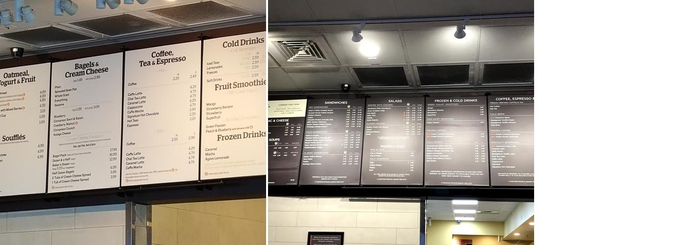 Panera Bread Menu