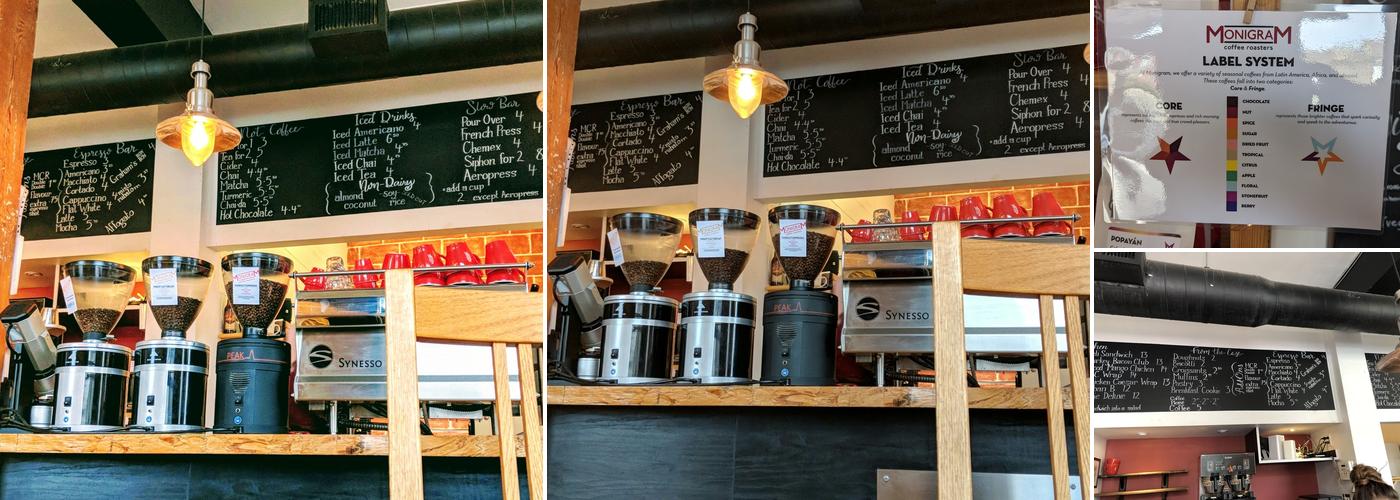 Monigram Coffee Roasters Menu