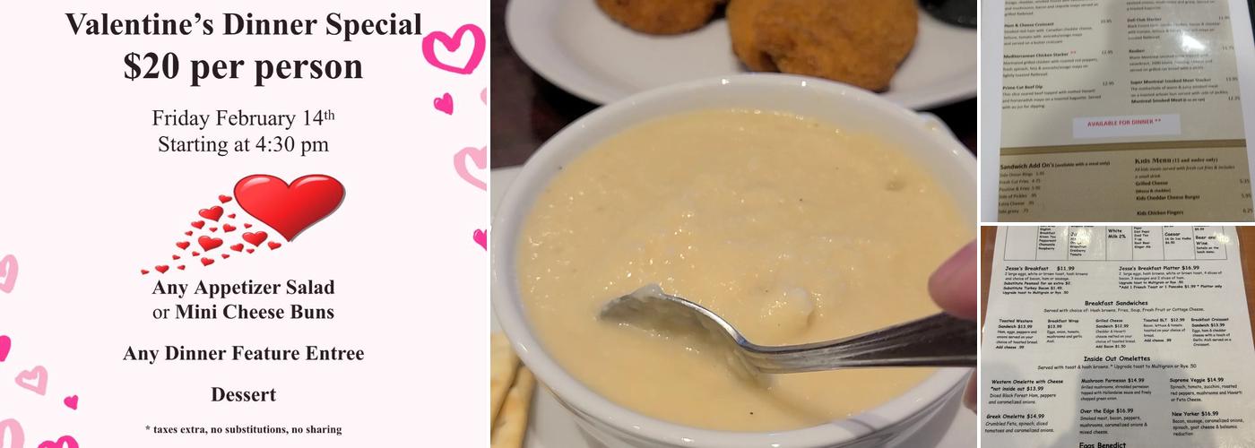 Jesse's Breakfast (served all day) & Lunch Menu