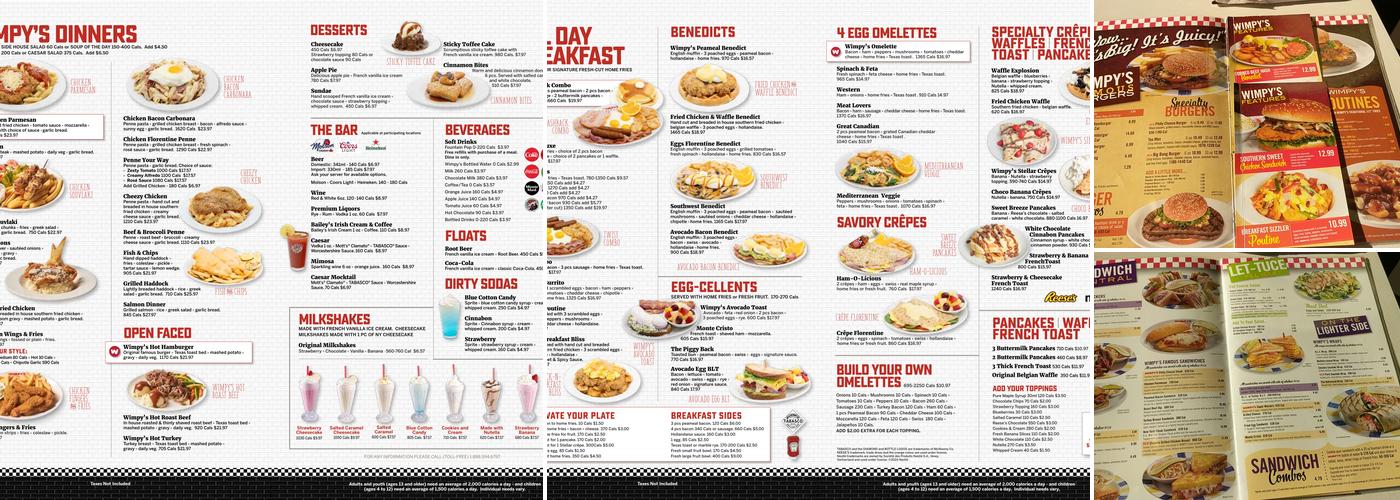 Wimpy's Diner St Thomas Menu