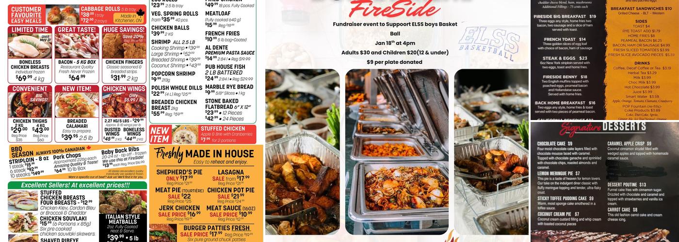 FireSide Classic Grill Menu