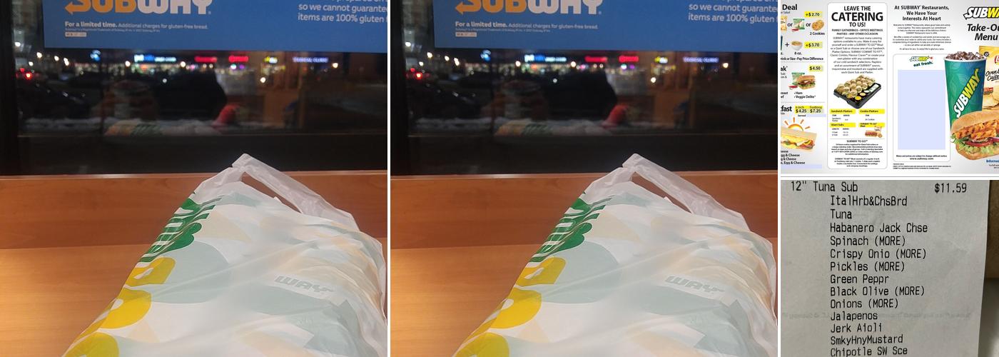 Subway Menu