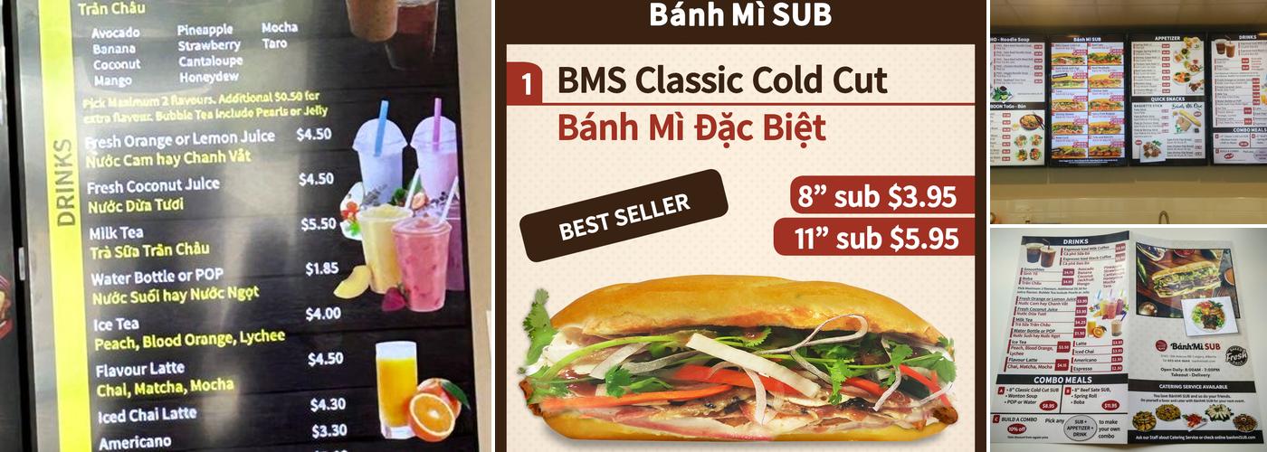 BánhMì SUB Menu