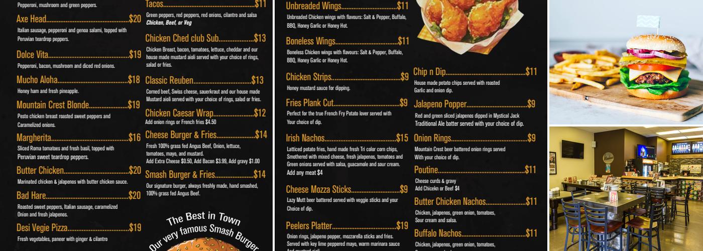 Minhas Pizza Brew - Calgary Menu