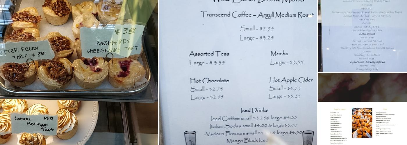 Wild Earth Bakery Menu