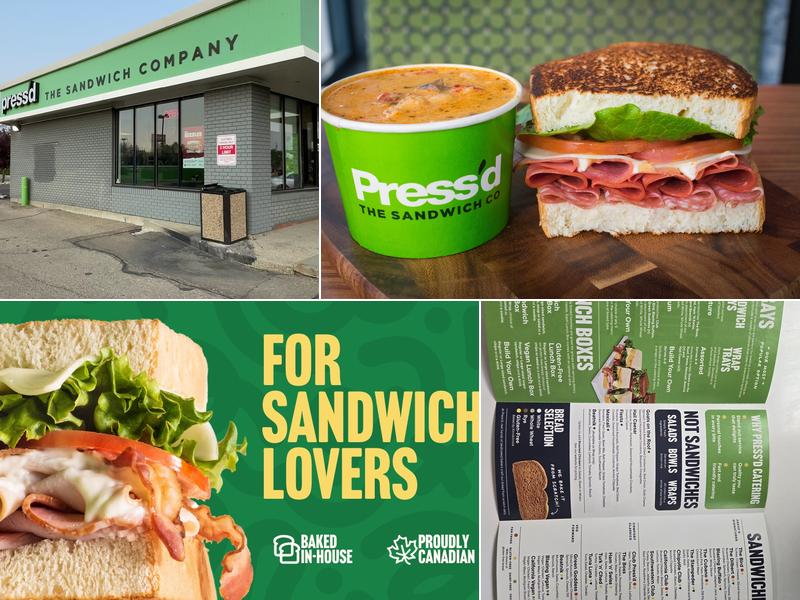 Press'd Sandwich Shop Menu