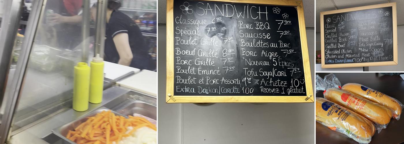 Hoang Oanh Sandwich Menu