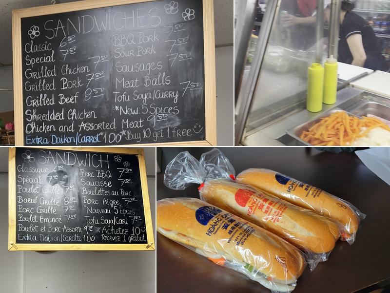 Hoang Oanh Sandwich Menu