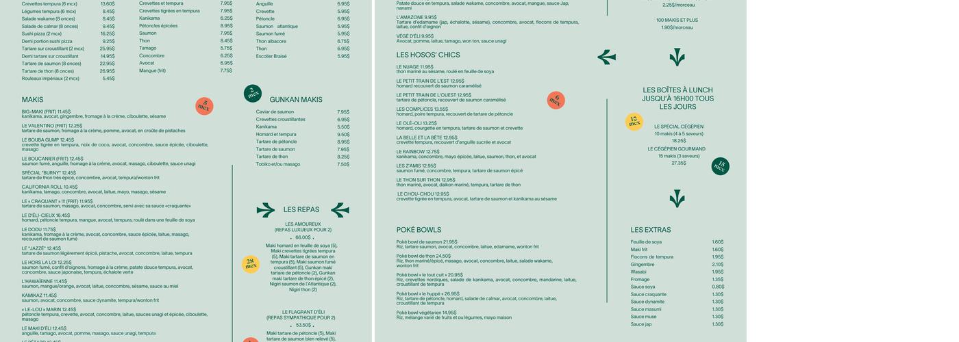 Sushi d'éli Menu
