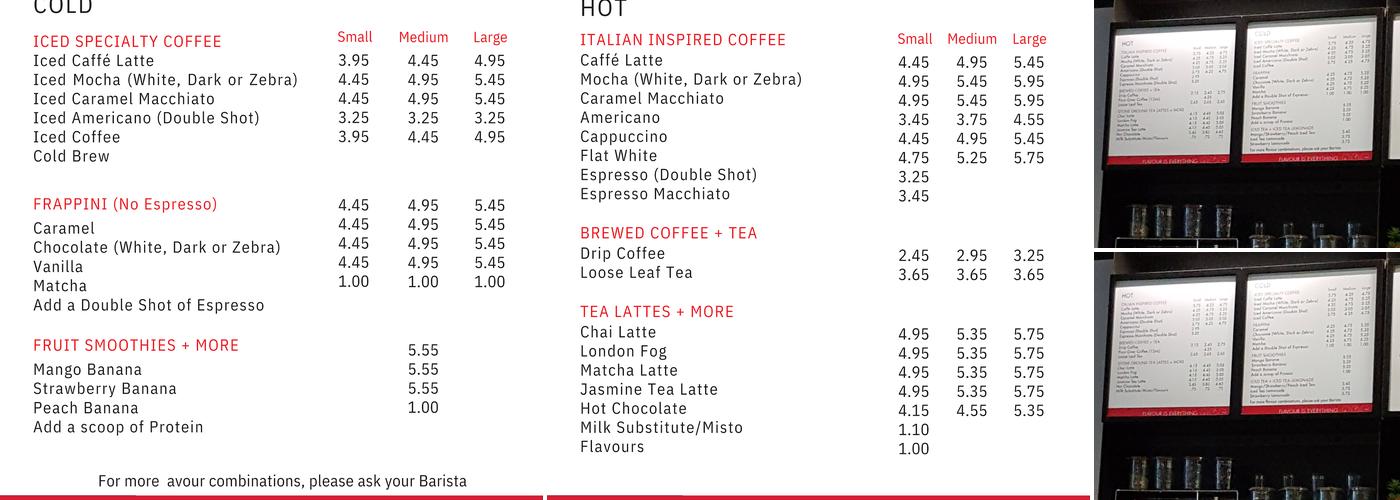 Take Five Café Menu