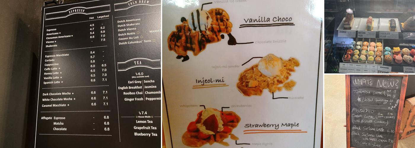 Standing Egg Coffee Menu