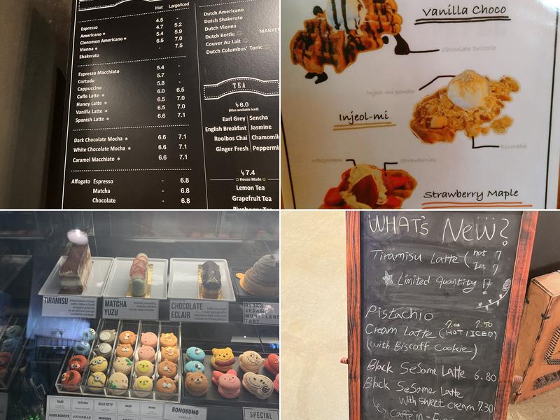 Standing Egg Coffee Menu