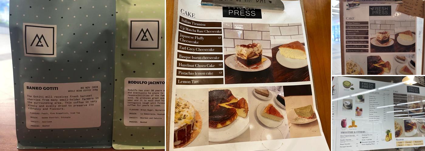 Fresh Press Coffee Bar Menu