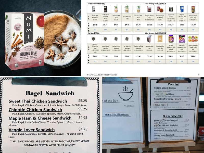 Tapio Tea Company Menu