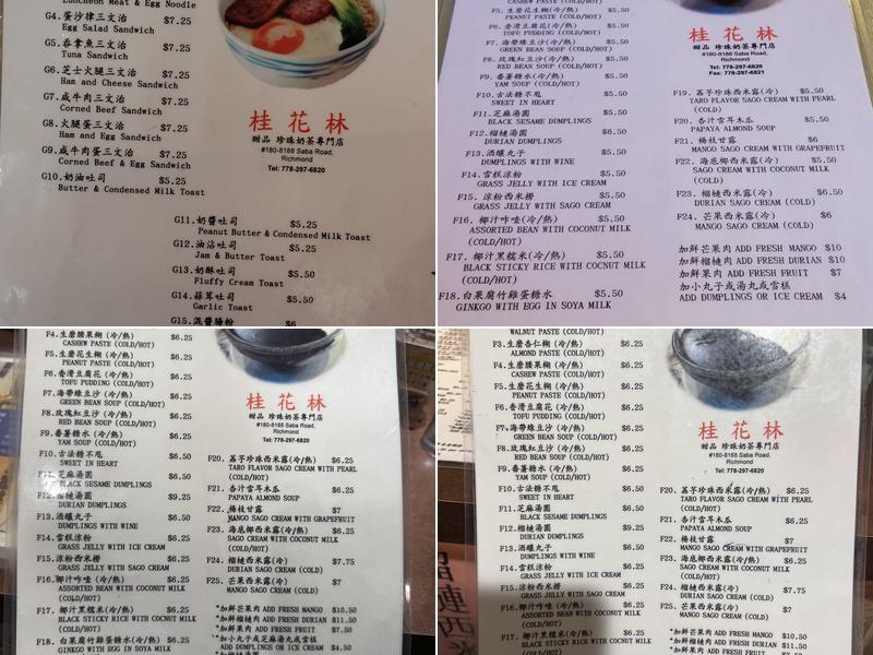 Bubble Fruity Menu