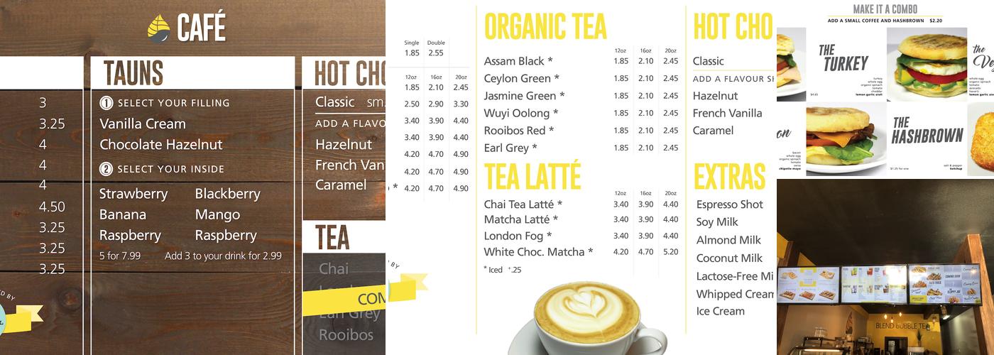 Blend Bubble Tea Menu