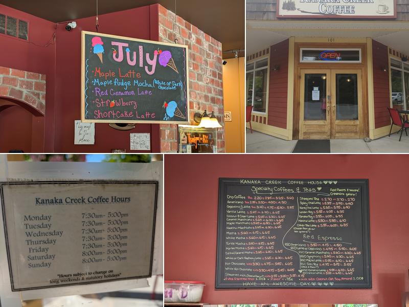 Kanaka Creek Coffee Menu