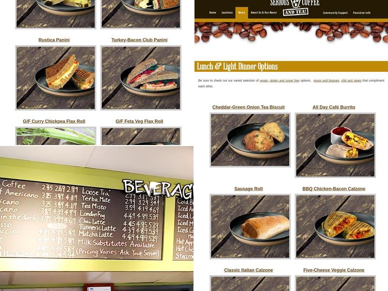 Serious Coffee View Royal Menu