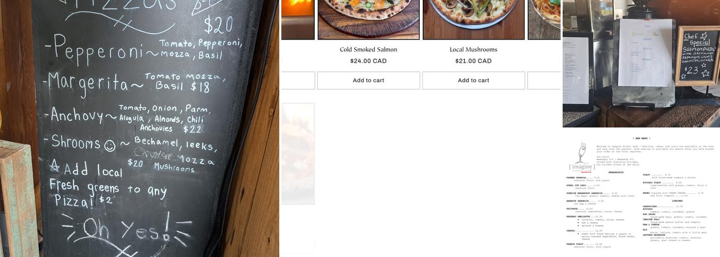 Imagine Studio Café Menu