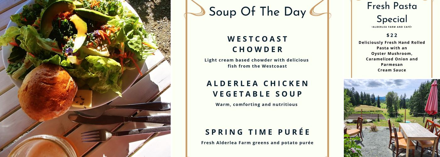Alderlea Farm and Cafe Menu