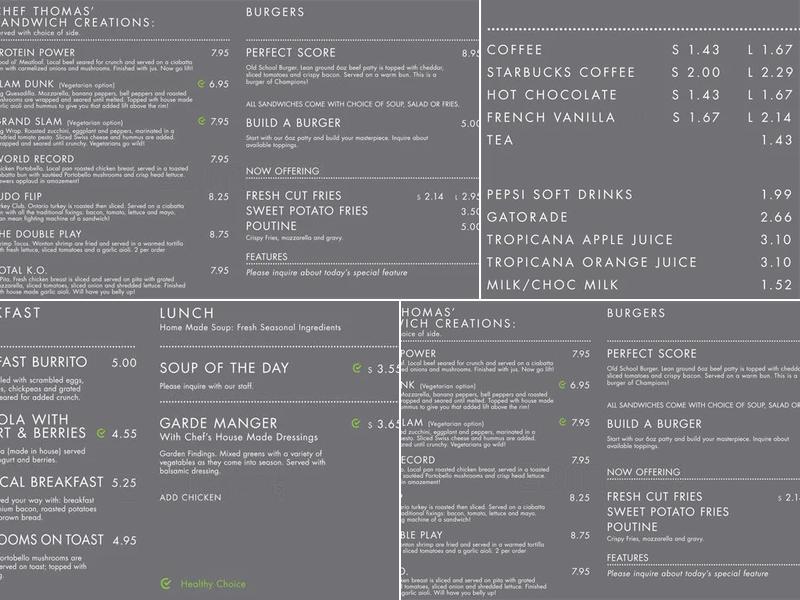 C Cafe Menu