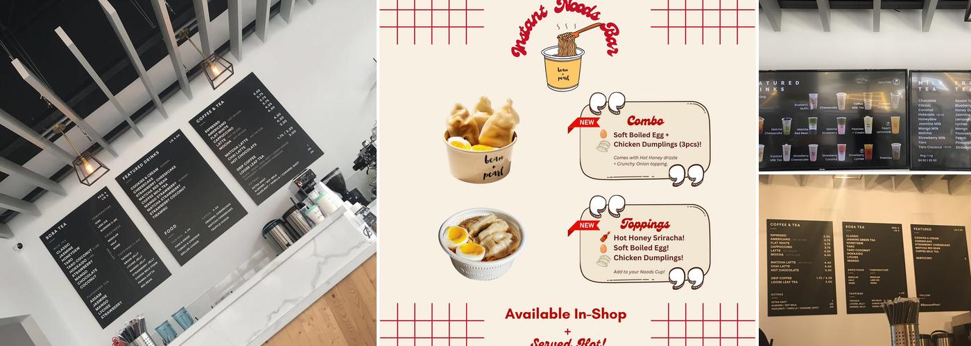 Bean + Pearl Menu