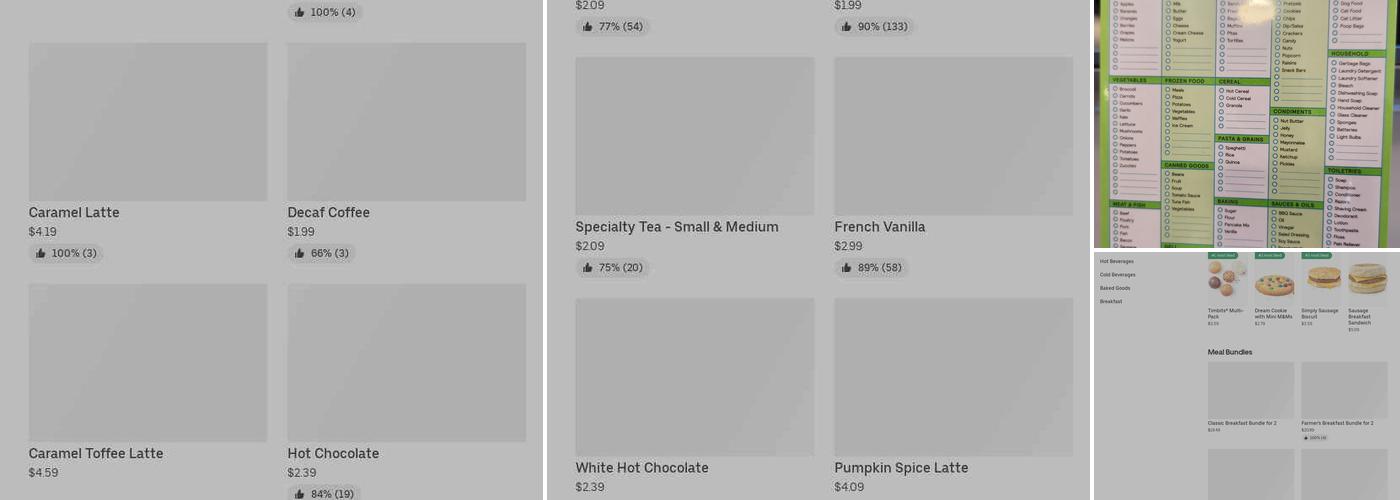 Tim Hortons Menu
