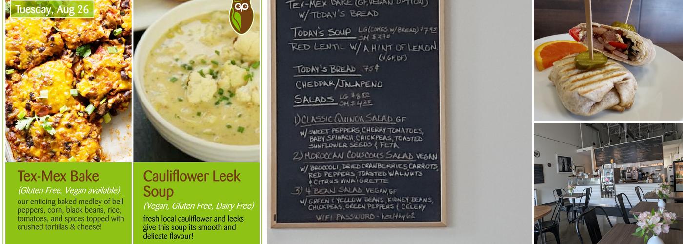 The Healthy Owl Bakery Cafe Menu