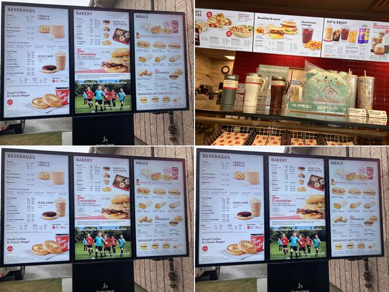 Tim Hortons Menu