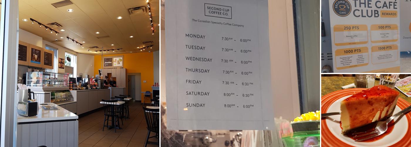 Second Cup Café Menu