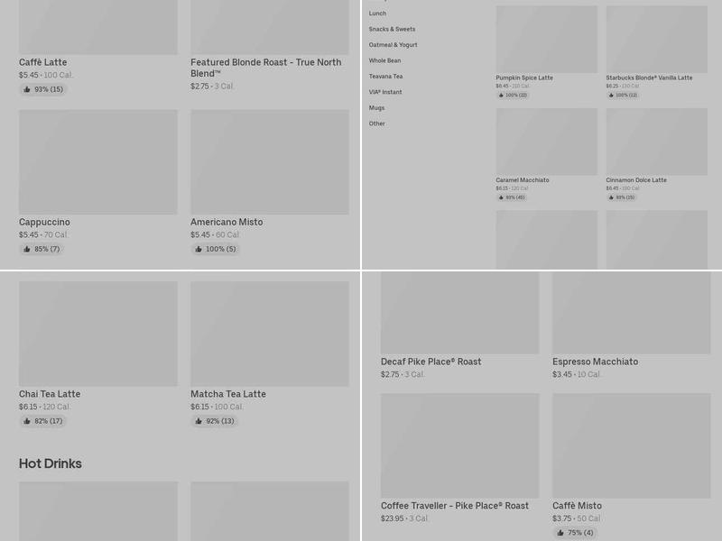 Starbucks Menu
