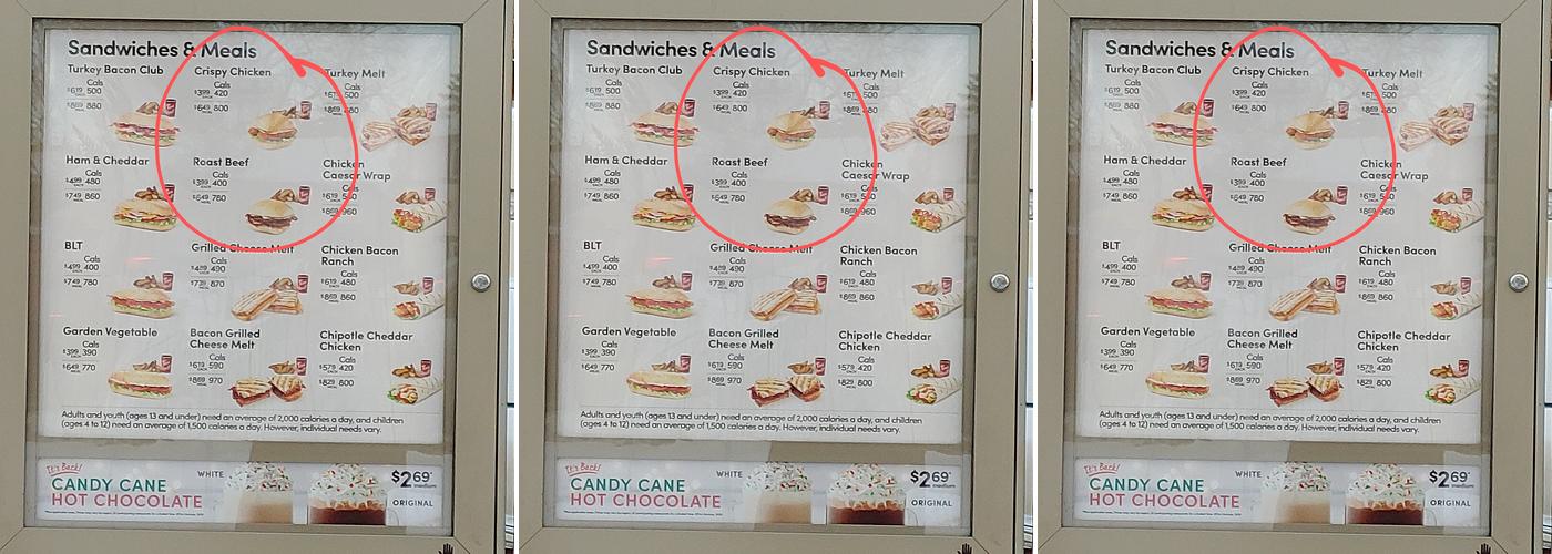 Tim Hortons Menu