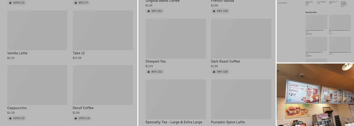Tim Hortons Menu