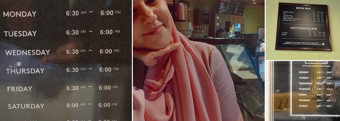 Second Cup Café Menu