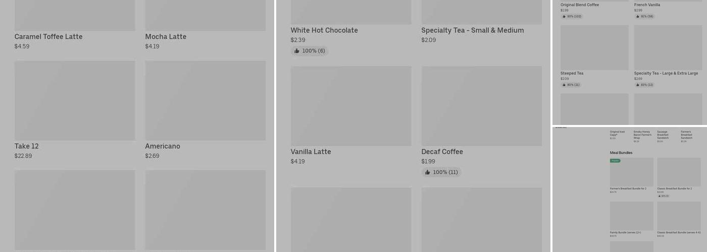 Tim Hortons Menu
