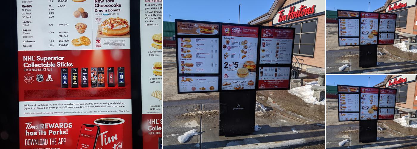 Tim Hortons Menu