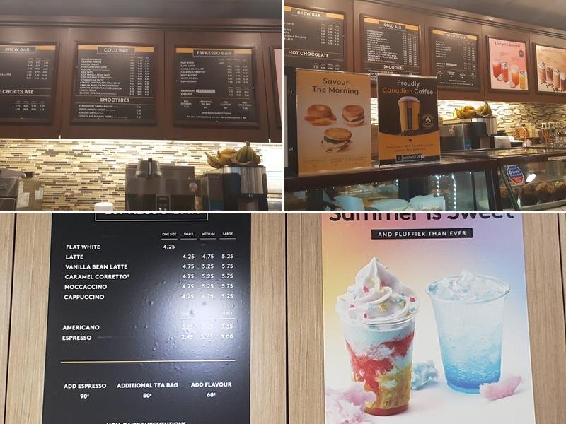Second Cup Café Menu