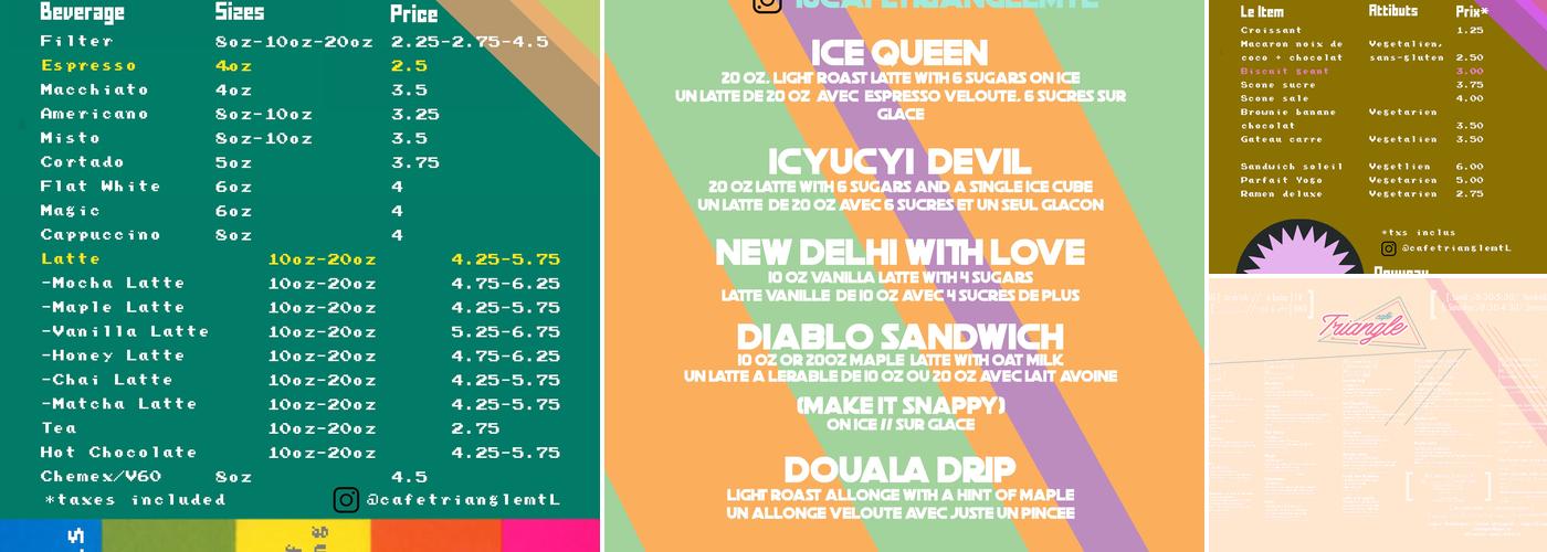 Café Triangle Menu