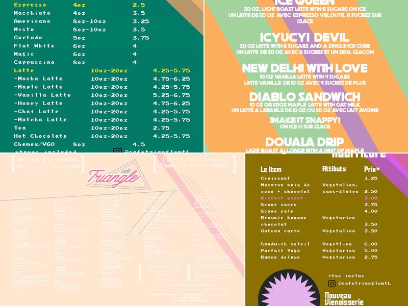 Café Triangle Menu